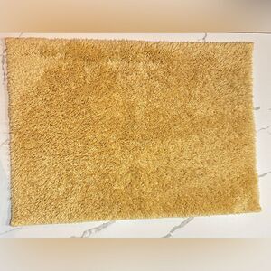 Golden Yellow Soft Tufted Bath Mat Nonskid Back